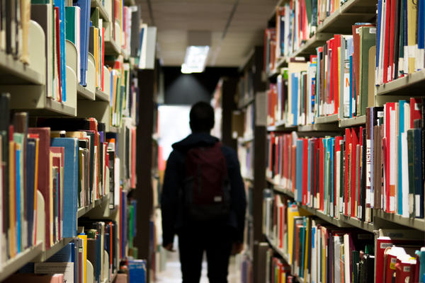 1ye1llnxgb silhouette in library  stocksnap