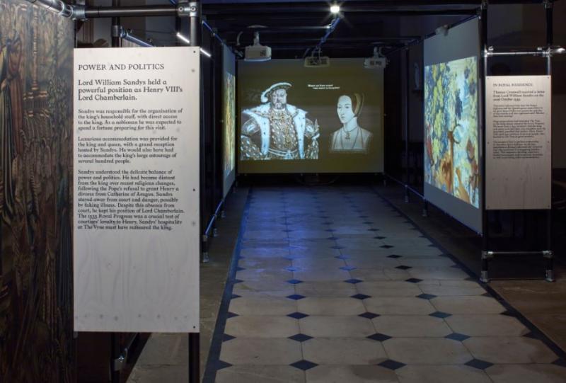 The Vyne - animated medieval tapestries film in the Stone Gallery 