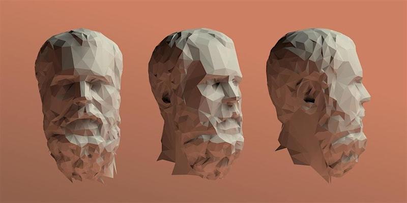Lyceum project aristotle bust CGI bust of Aristotle