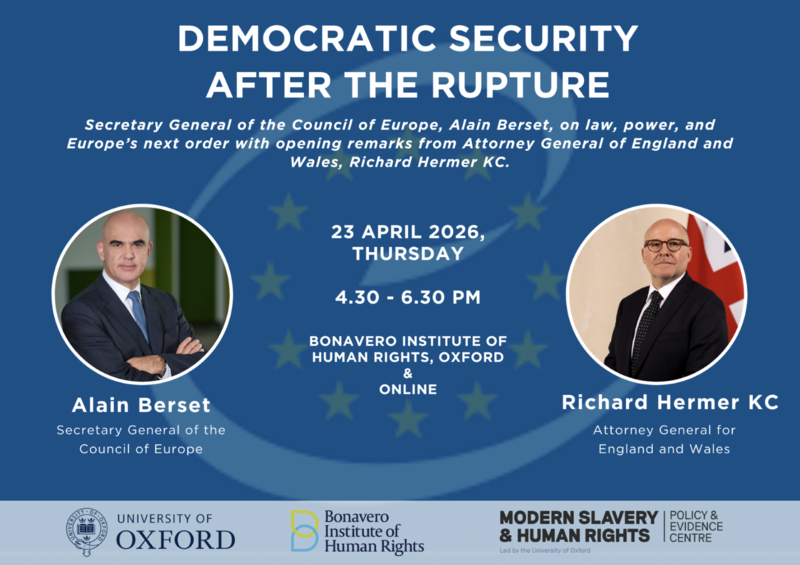 PEC Bonavero event flyer