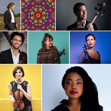 Collage image of performers