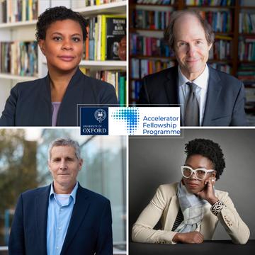AFP fellows Professor Alondra Nelson, Professor Cass Sunstein, Professor Yuval Shany, Dr Joy Buolamwini