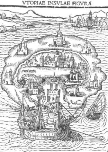 Illustration for the 1516 first edition of Utopia Illustration for the 1516 first edition of Utopia