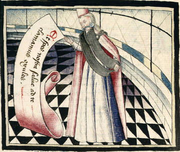 Lady Temperance, from Martin Le Franc, Le Champion des dames (c.1442); Grenoble, Bibliothèque Municipale, MS 352 Rés, fol. 424v