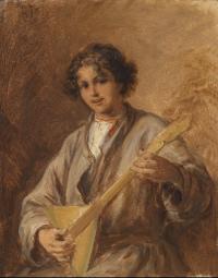 Russian boy with balalaika