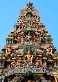 gopuram tower entrance hindu temple varanasi