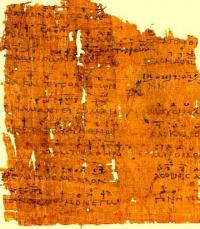 Papyrus score with music